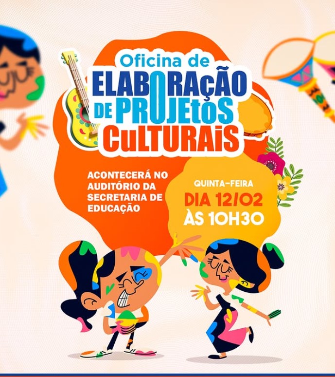 Diretoria de Cultura promove oficina de elaboração de projetos no dia 12 de fevereiro