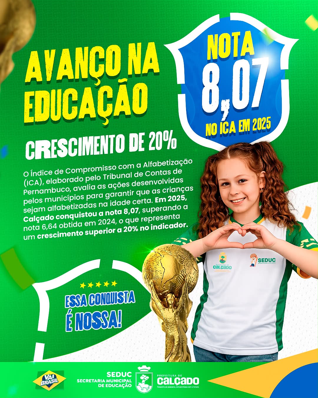 CALÇADO AVANÇA NA ALFABETIZAÇÃO!
