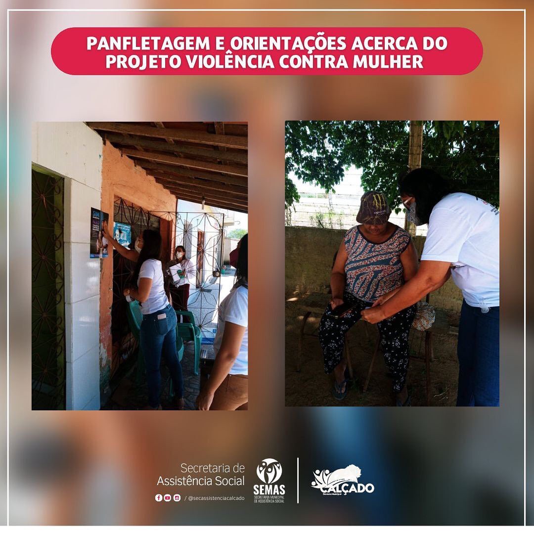 CREAS e CRAS Realizam Ação de Conscientização sobre Violência Contra a Mulher em Calçados