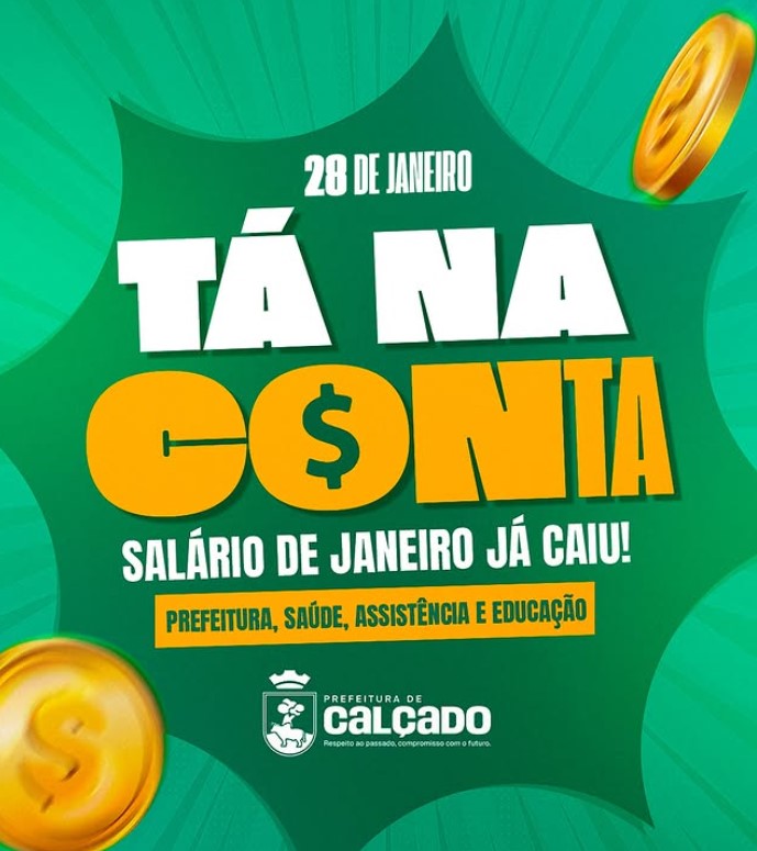 Prefeitura confirma pagamento do salário de janeiro aos servidores